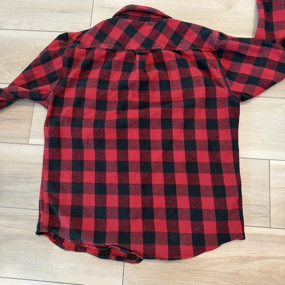 Eddie Bauer Workwear Flannel Shirt - Foreman Fit - Size Small Red Black Button - Picture 7 of 8
